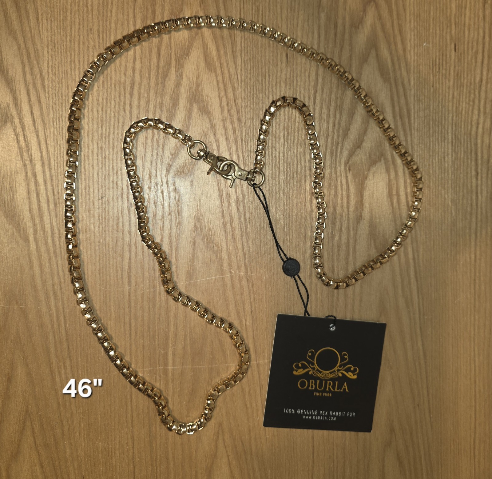 NEW - OBURLA - LUXURY HANDBAG CHAIN - GOLD - 46"