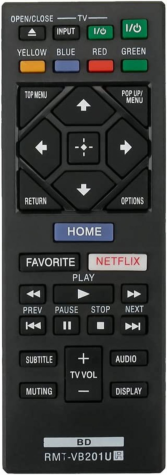 RMT-VB201U Replaced Remote for Sony Blu-ray DVD Player BDP-S3700 BDP-BX370