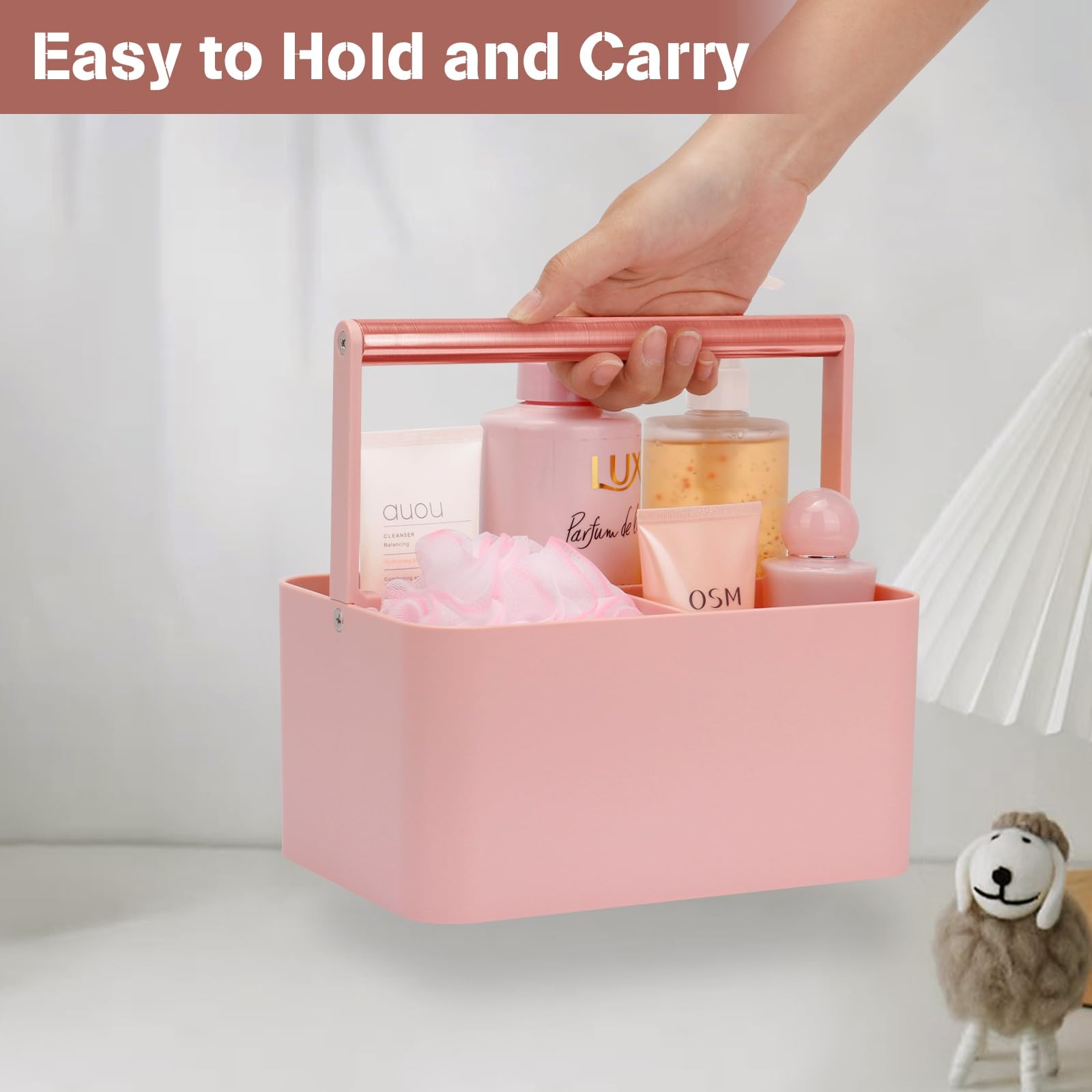 Multipurpose Caddy Organizer with Handle and Adjustable Divider, Portable Art...
