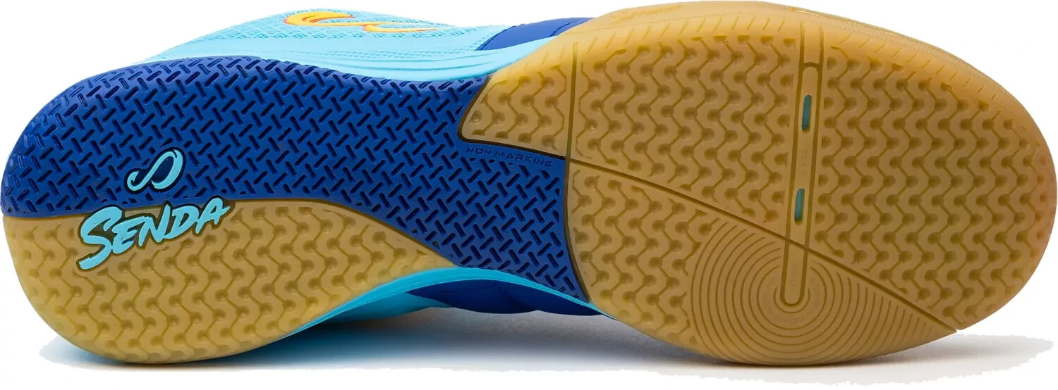 Senda Ushuaia Club 2.0 Futsal yellow blue gum sole indoor soccer Shoes Mens 10.5
