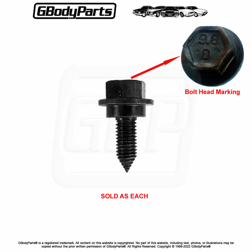 78-88 A & G-Body Models - Specific Design Lower Hood Hinge Shoulder Bolt - EACH