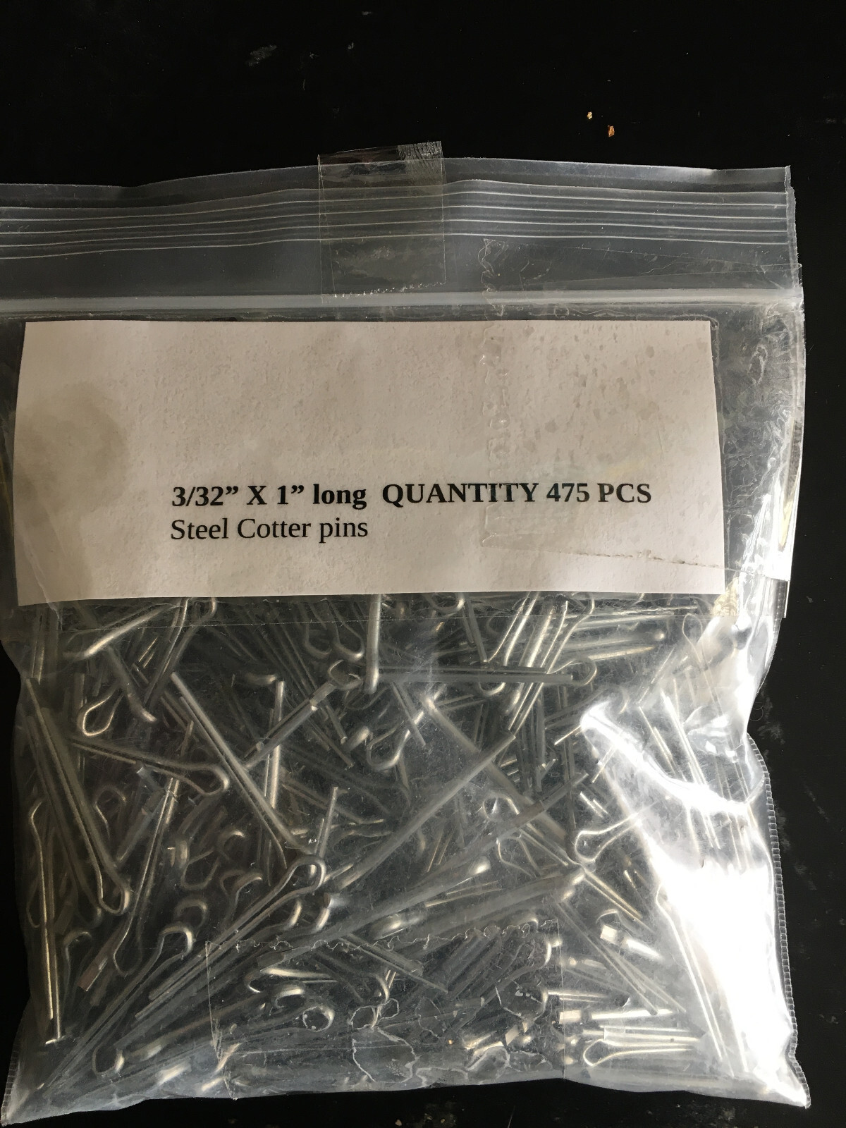 3/32" x 1" Steel Cotter Pin Clip , Quantity 475 Pieces