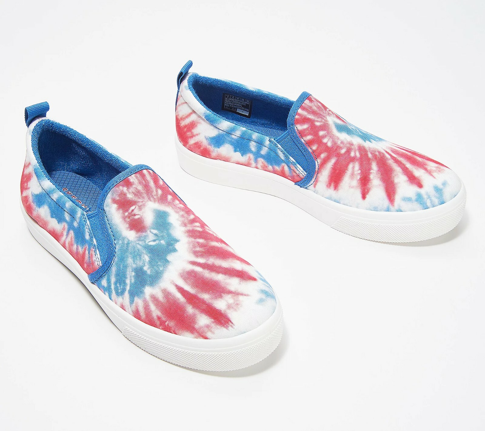 Skechers Tie-Dye Canvas Slip-On Shoes - Poppy Hippy Hype- More Colors  a390295 -
