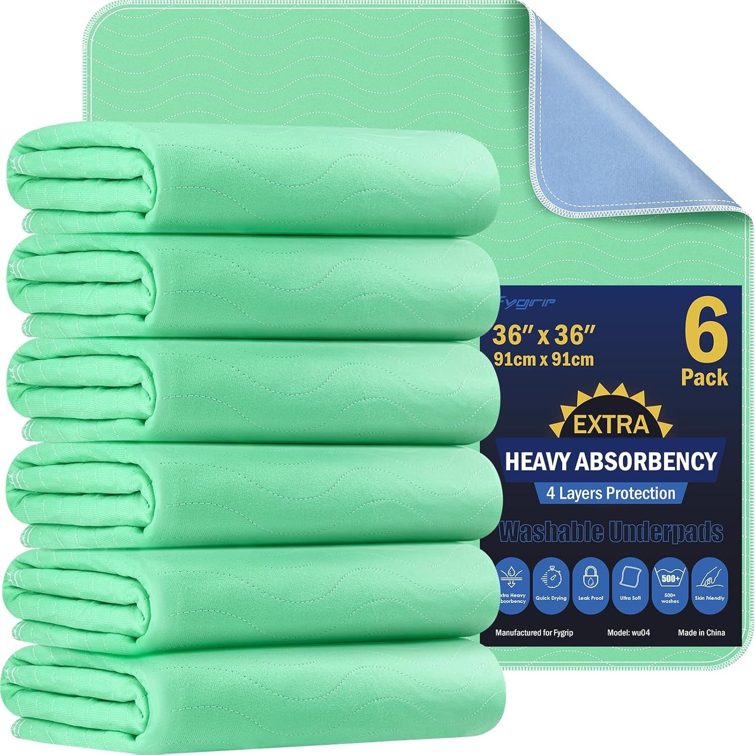 Waterproof Nursing Pads 6 Pack - Extra Heavy Absorbency