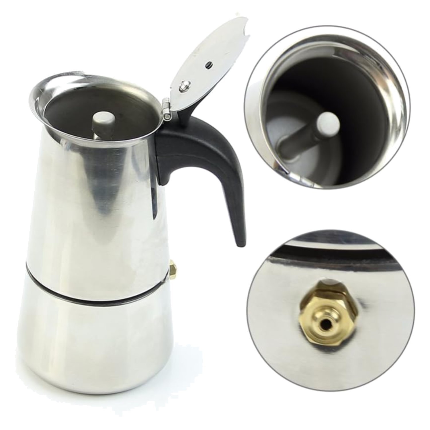Heavy Duty Stove Top Percolator Coffee Pot Maker Aluminum Steel 9-Cup. 3-Day