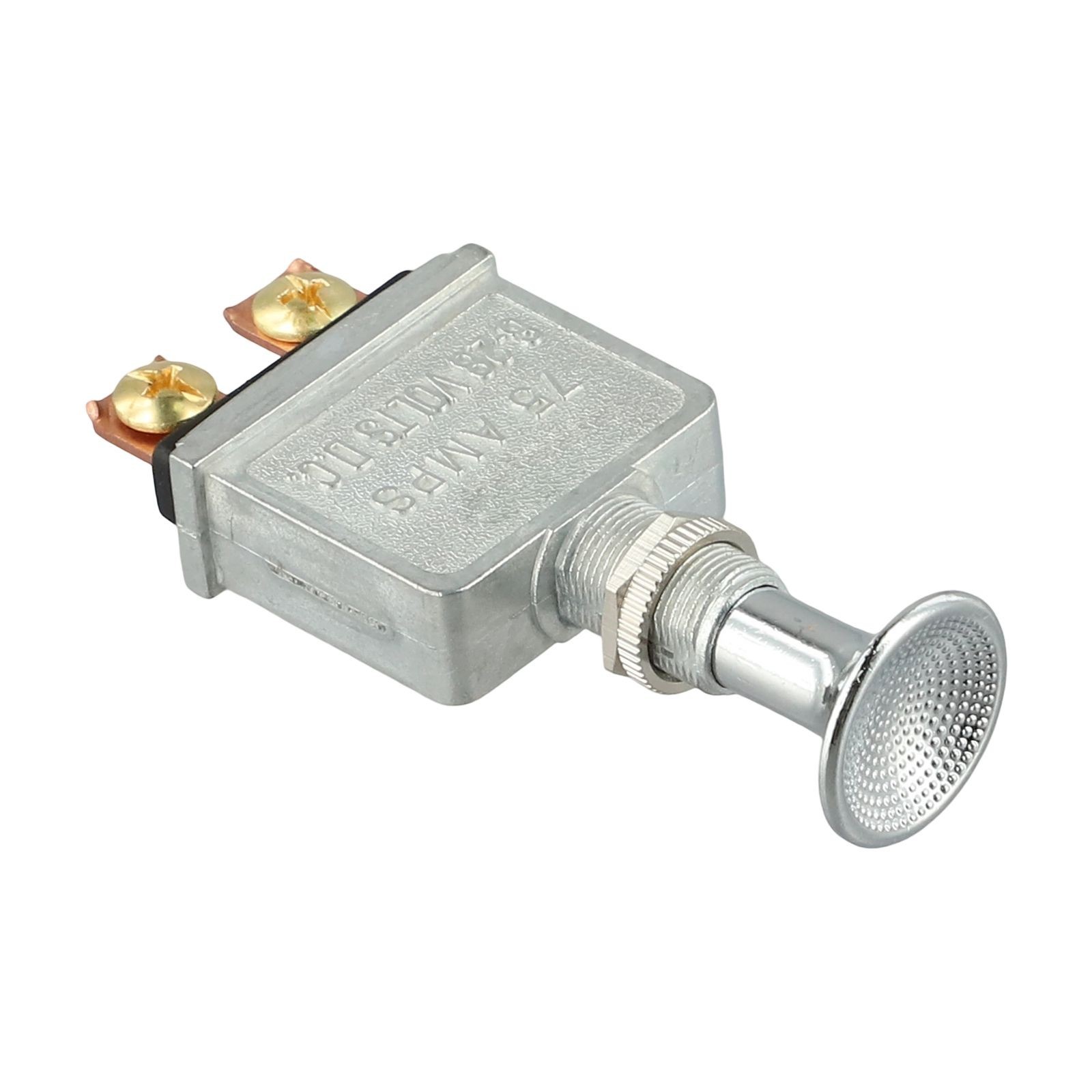 75 Amp Push for pull Switch Chrome Knob On Off For Vehicle Lighting