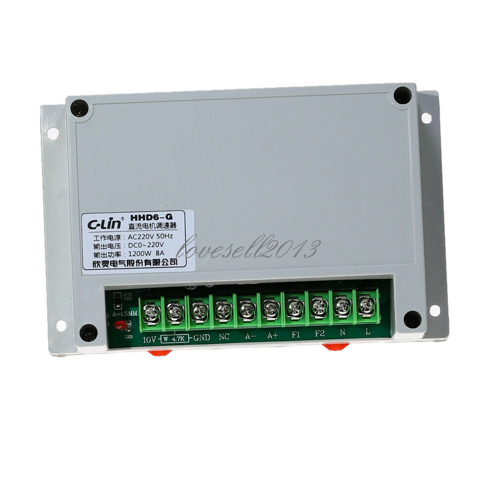 1PCS 1200W Input AC220V 8A Max Output DC 0-220V Motor Speed Controller 50Hz
