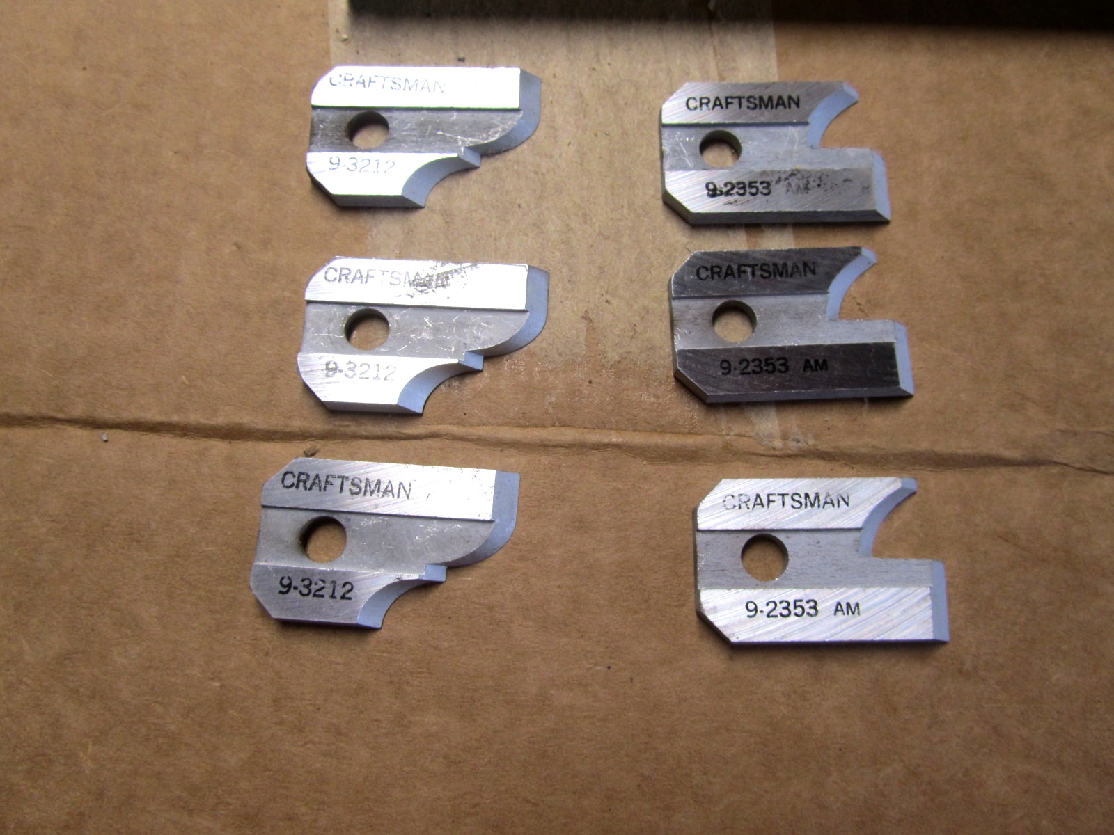 Craftsman 5/16 Bead & Cove W/Cupboard Door Lip Table Radial Saw Molding Cutters