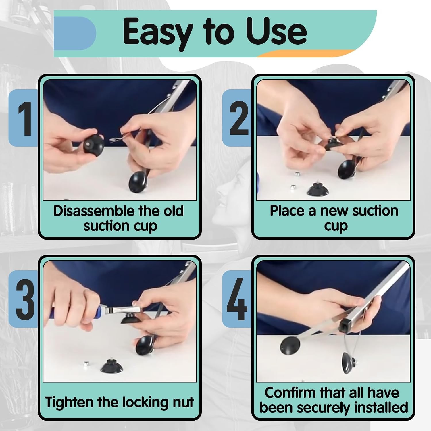 8 Pcs Replacement Gripper Cups Compatible with Arcmate EZ Reacher Accessory Tips