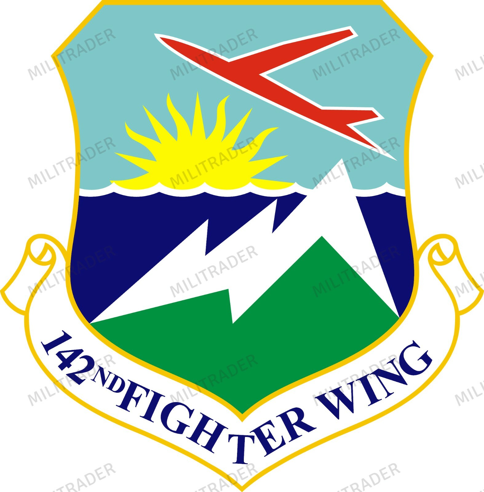 USAF 142D Fighter Wing Self-adhesive Vinyl Decal