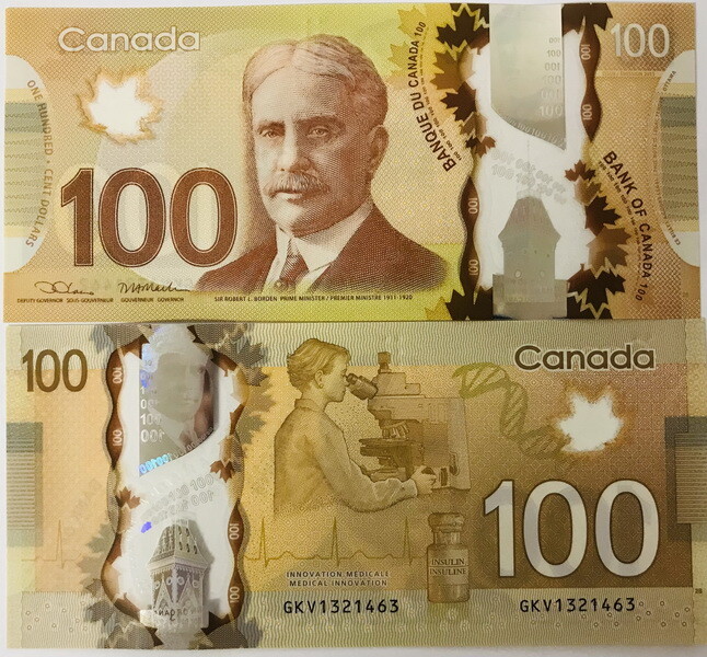Canada 100 Dollars 2011 2021 P 110 d NEW Sign Lane & Macklem UNC