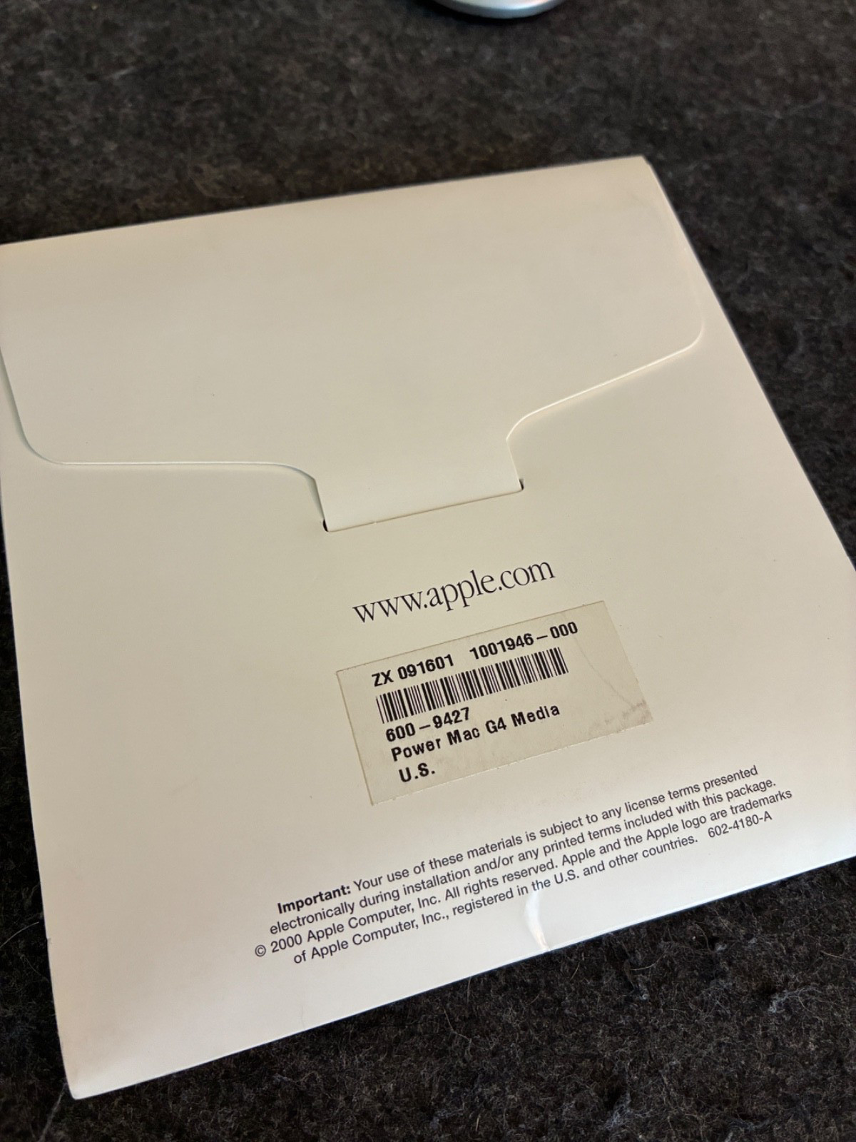 Apple Power Mac G4 Software Restore 1-4 Version 9.2.1, 10.1 CD Version 1.0
