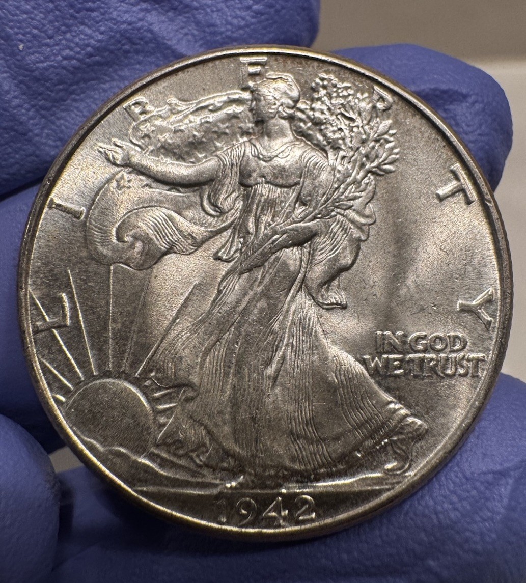 1942 Walking Liberty Half Dollar - Choice Gem Brilliant Unc+++  Lustrous Beauty!
