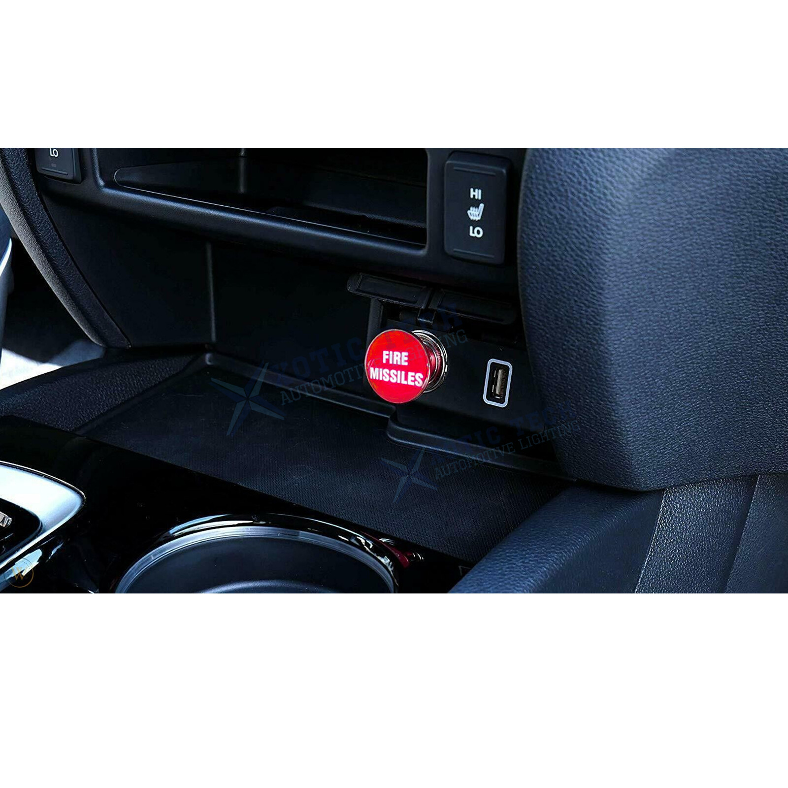 Fire Missile Push Button Design Car Cigarette Lighter Plug Socket Dust Cap Cover