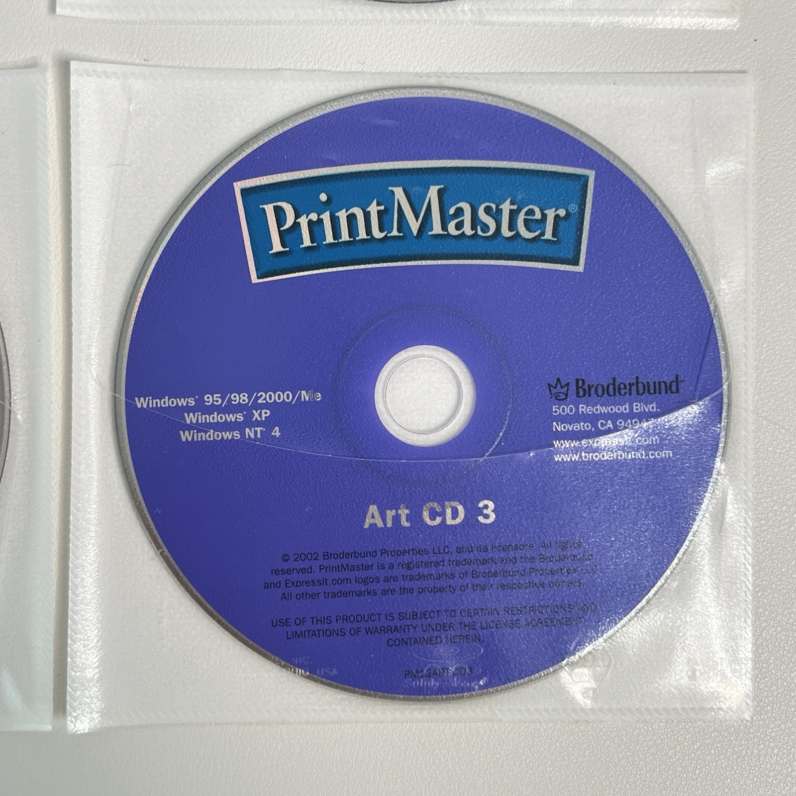 PrintMaster Gold 12 Broderbund 5 CD Set Win 95 98 XP 2000 PC Art Software 2002
