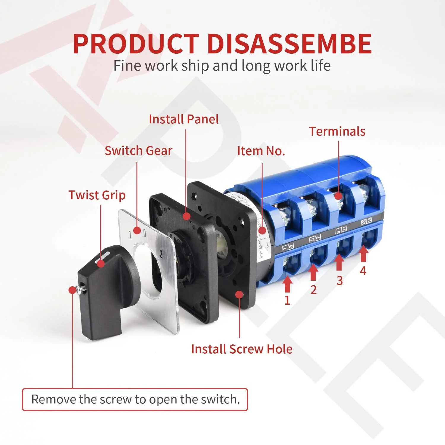 Changeover Selector Switch 3 Position 440V Universal Rotary Cam Selector