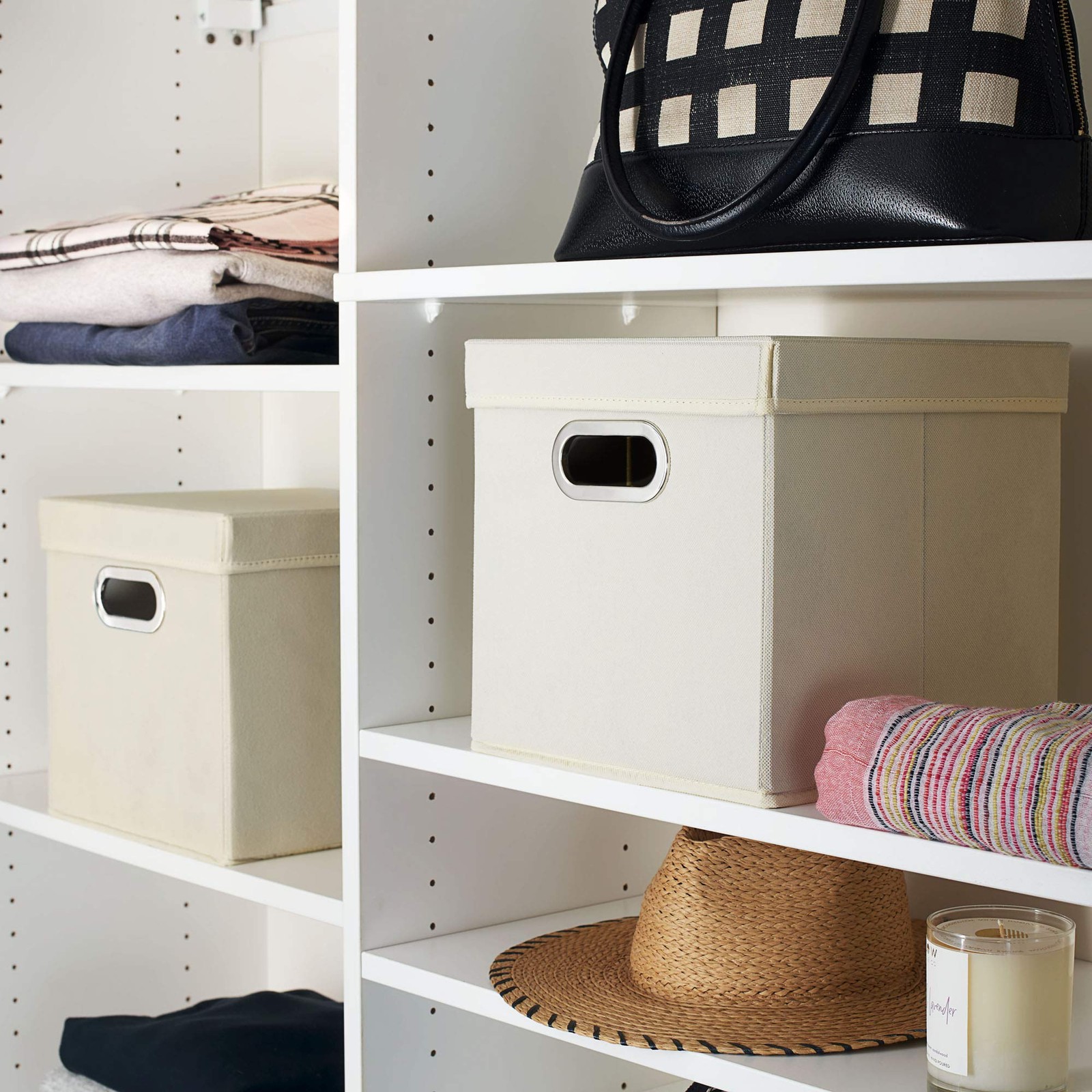 391 Decorative Storage Cube Set With Removable Lids | Natural | 2pack