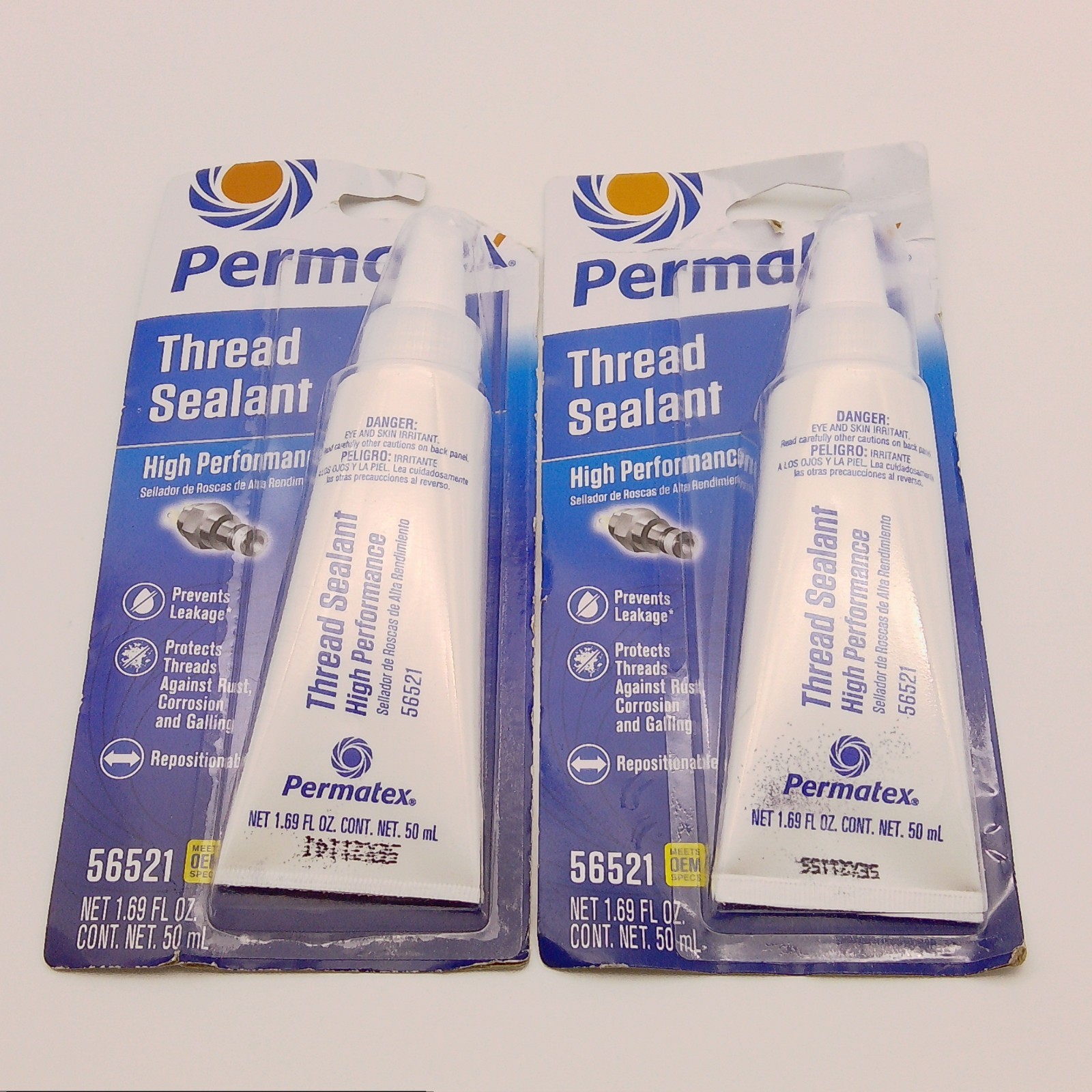 2 PK Permatex 56521 High Performance Thread Sealant 50mL, 2 Pack