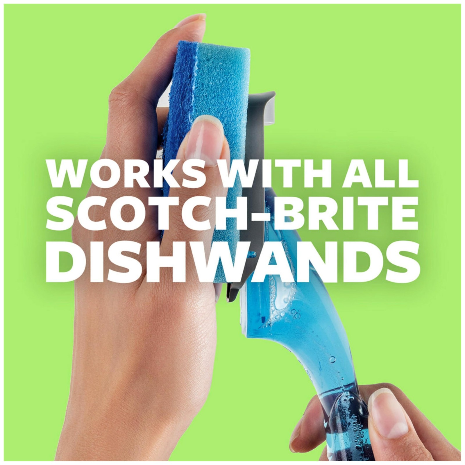 Scotch-Brite Non-Scratch Dishwand Refill, 14 Dish Wand Sponge Refills, Remove...