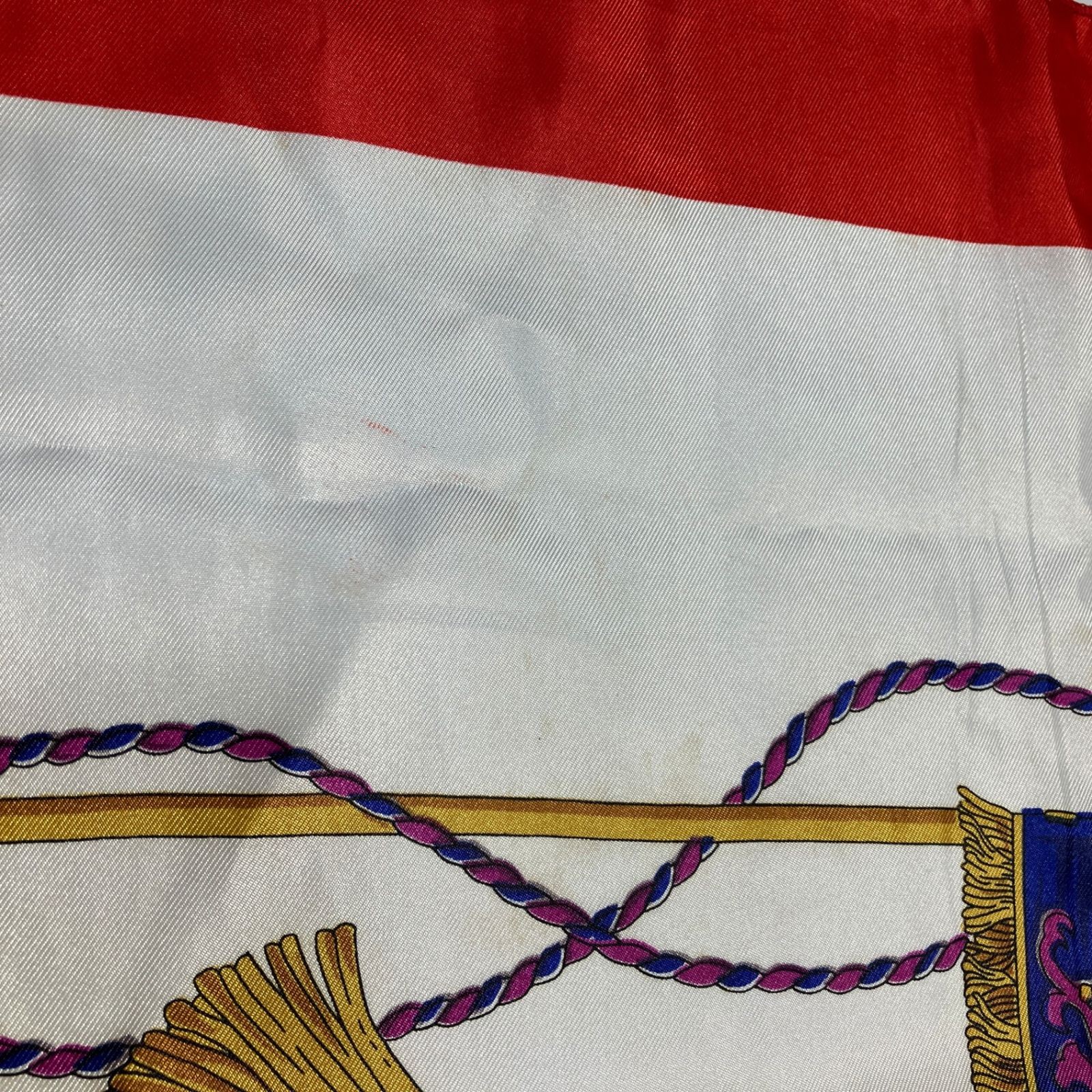 Authentic HERMES Scarf Silk 100% Carre 90 ARMES ET CUIRASSERIES Multicolor Used