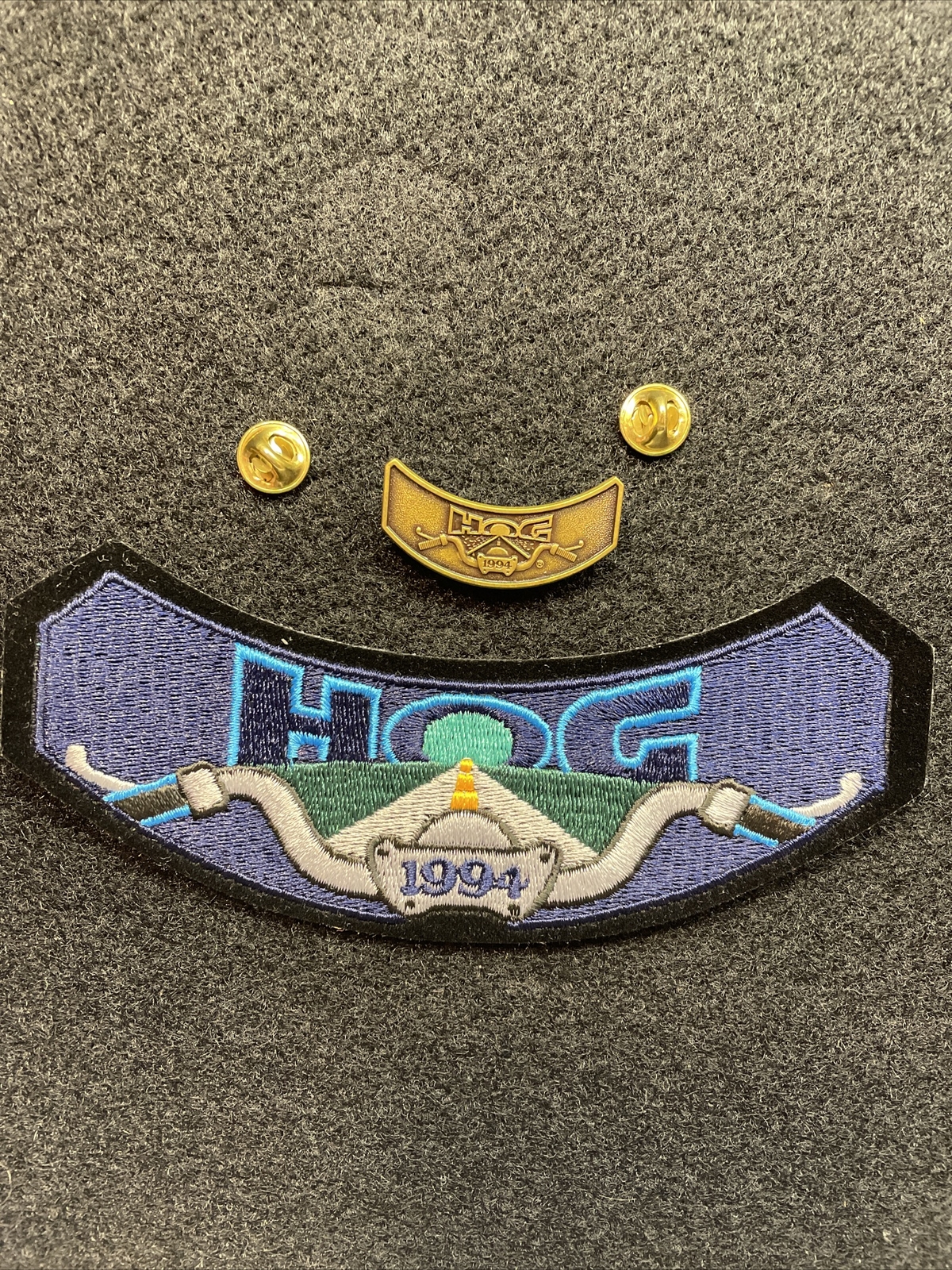 Harley Davidson HOG metal Pin Rocker Patch 1994 H.O.G.