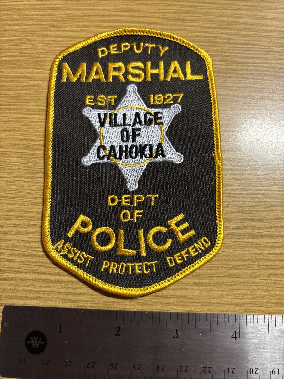 Village of Cahokia Illinois Deputy Marshal Police Department Patch-Historical Me