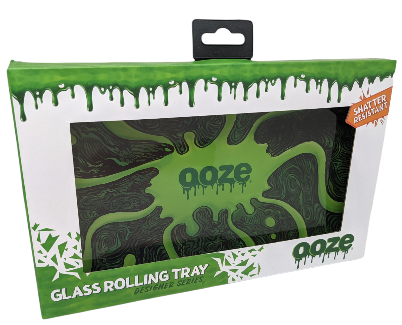 OOZE® Rolling Tray Shatter Resistant Glass Rolling Paper Maker Curve Edge Medium