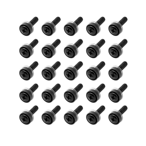Gator Rackworks Standard Size Rack Screws, 25 Pack 25 Pack, Black