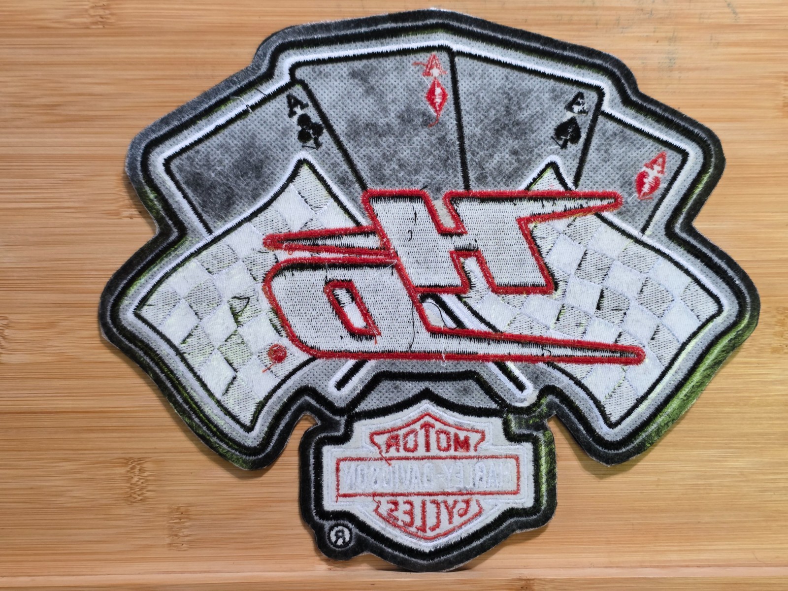 Harley Davidson Harley Motorcycle 4 Aces Patch 10 1/2'' x 9''