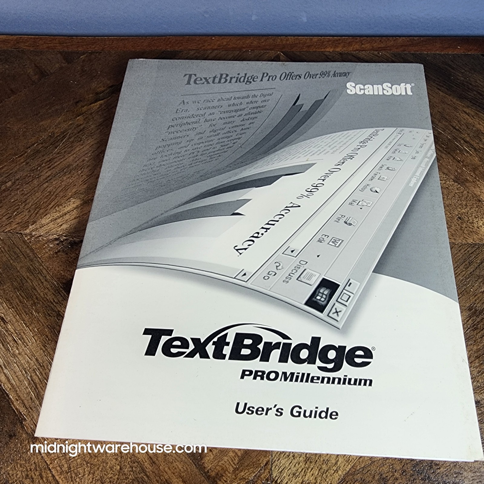 Scansoft TextBridge Pro Millennium OCR Software User Guide Manual Vintage 2000