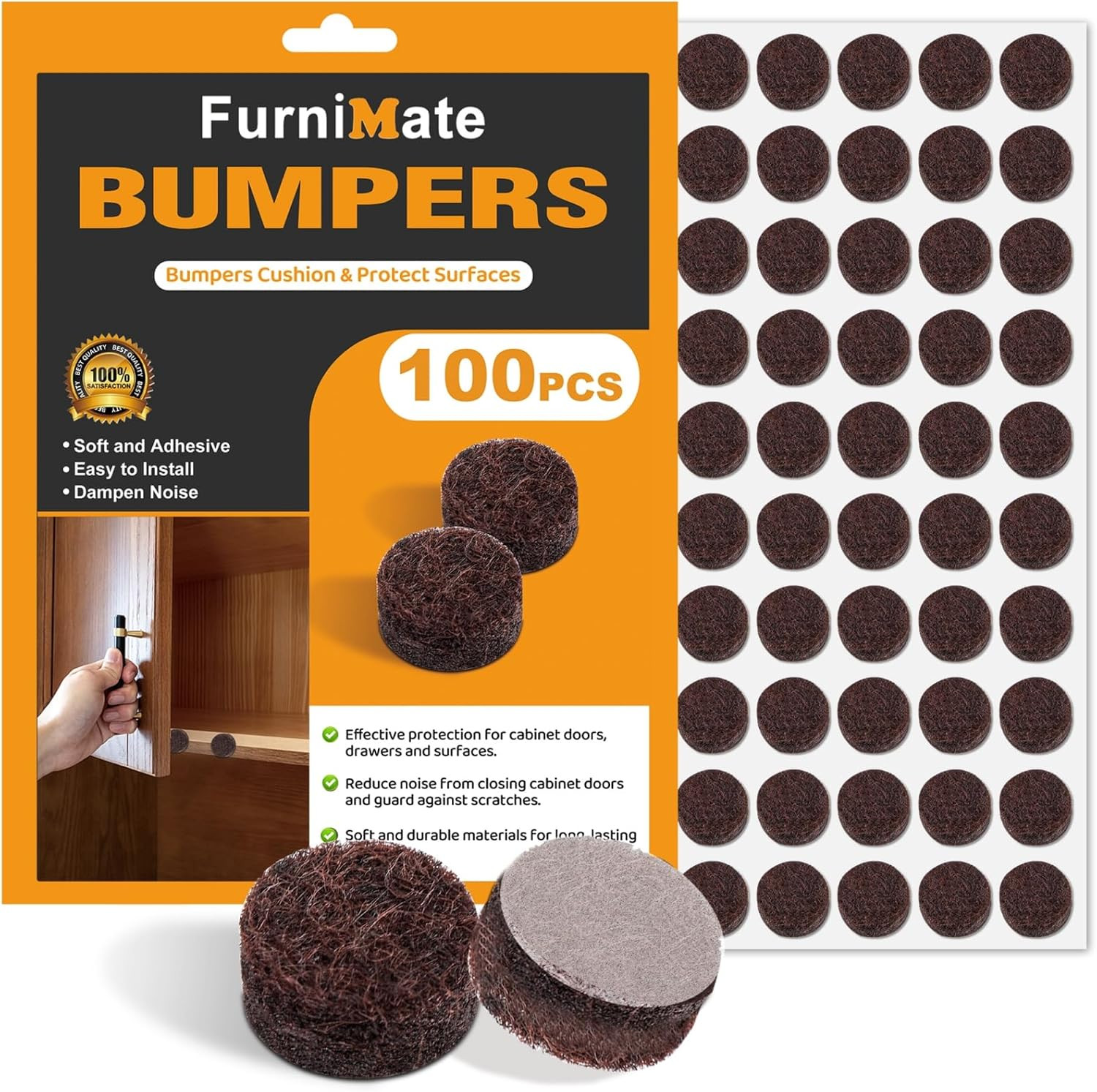 Felt Cabinet Door Bumpers-Small Felt Pads for Cabinet Doors Cabinet Bumpers Fel