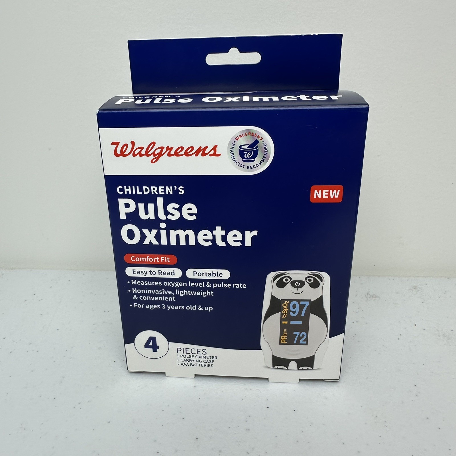 Walgreens Kids Finger Pulse Oximeter SpO2 Pulse Rate Blood Oxygen