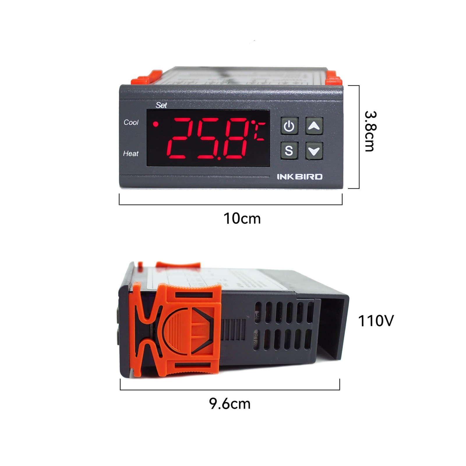 Inkbird All-Purpose Digital Temperature Controller Fahrenheit ITC-1000, Gray