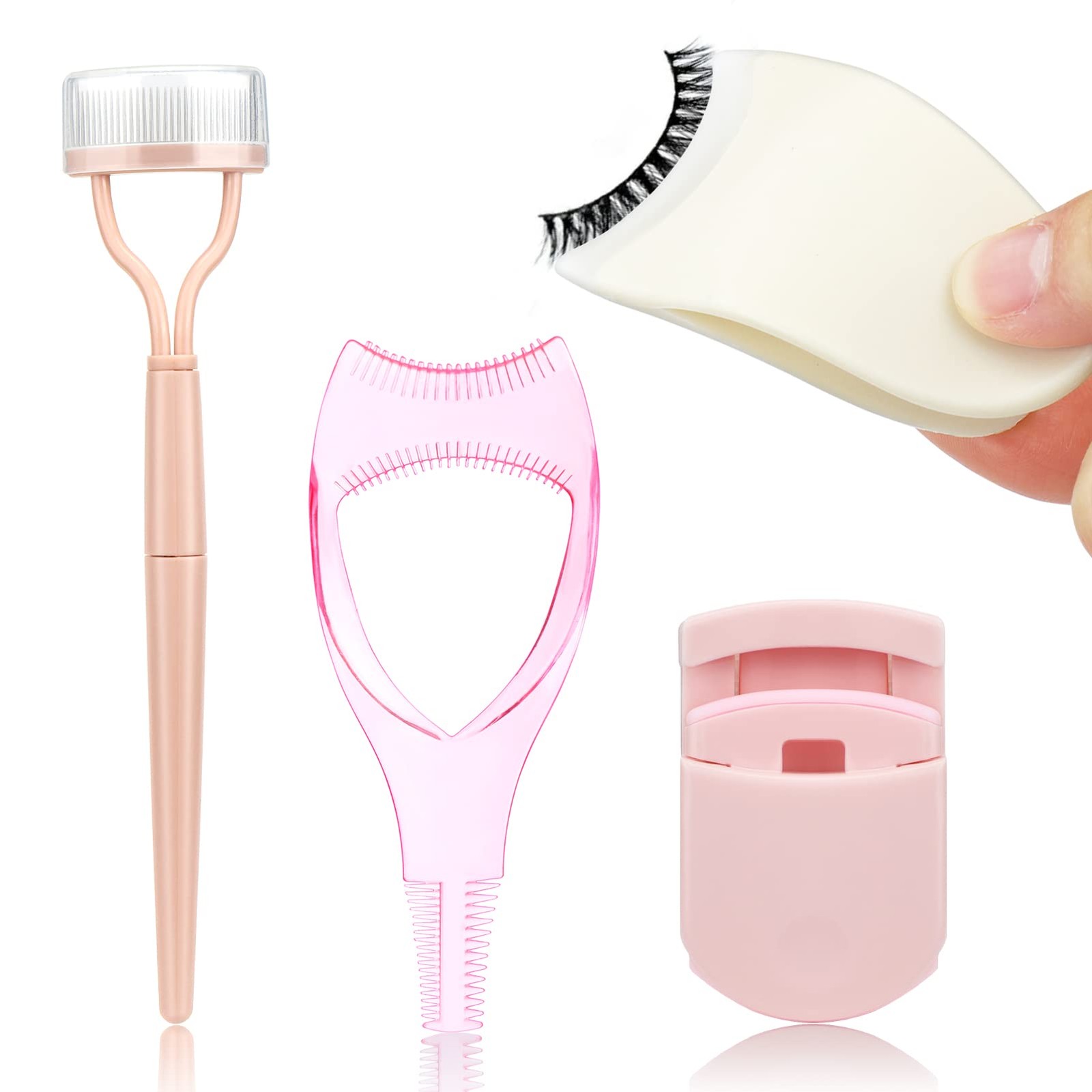 4 in 1 Eyelash Applicator Tool Kit False Lash Clip Applicator Portable Eyelas...