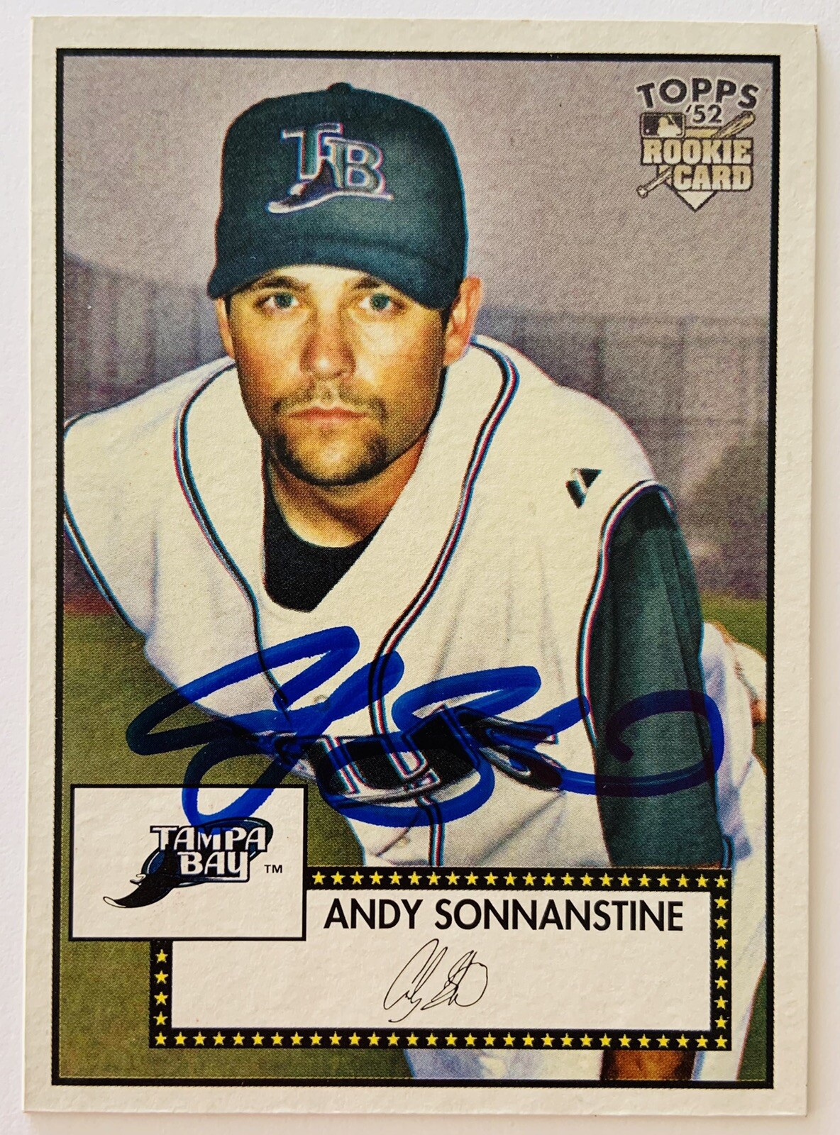 Andy Sonnanstine Tampa Bay Devil Rays Signed 2007 Topps ‘52 Card #73 COA Proof