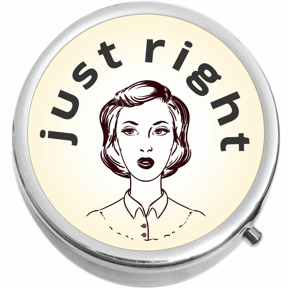 Just Right  Medicine Vitamin Compact Pill Box