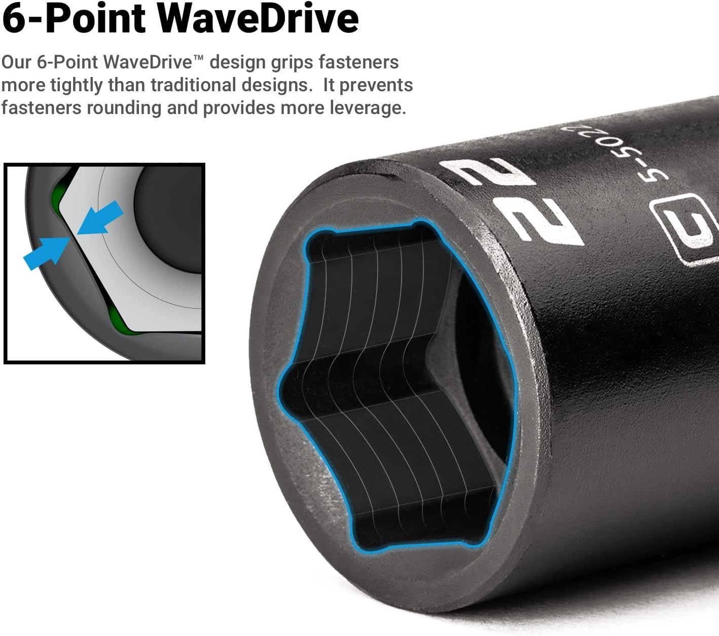 3/4-Inch Deep Impact Socket, 3/8-Inch Drive, 6-Point for Professionals