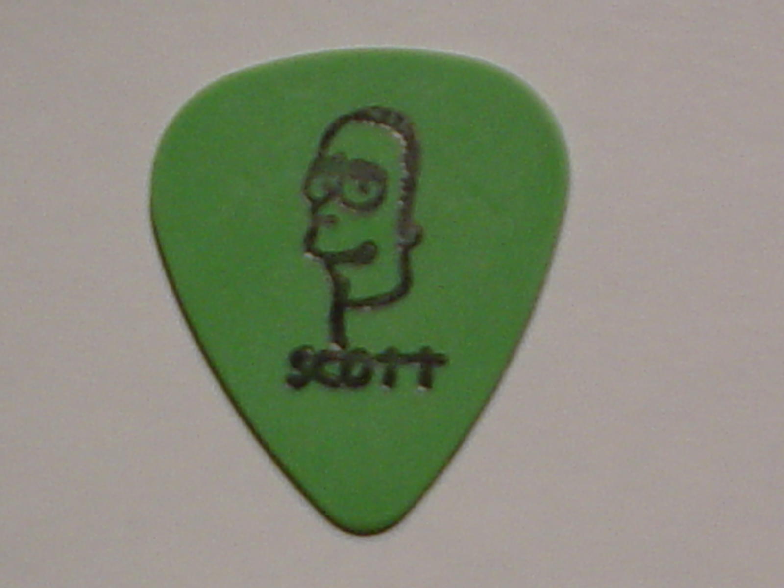 ANTHRAX Logo Concert Tour Scott Ian Simpsons Face Signature GUITAR PICK Metal