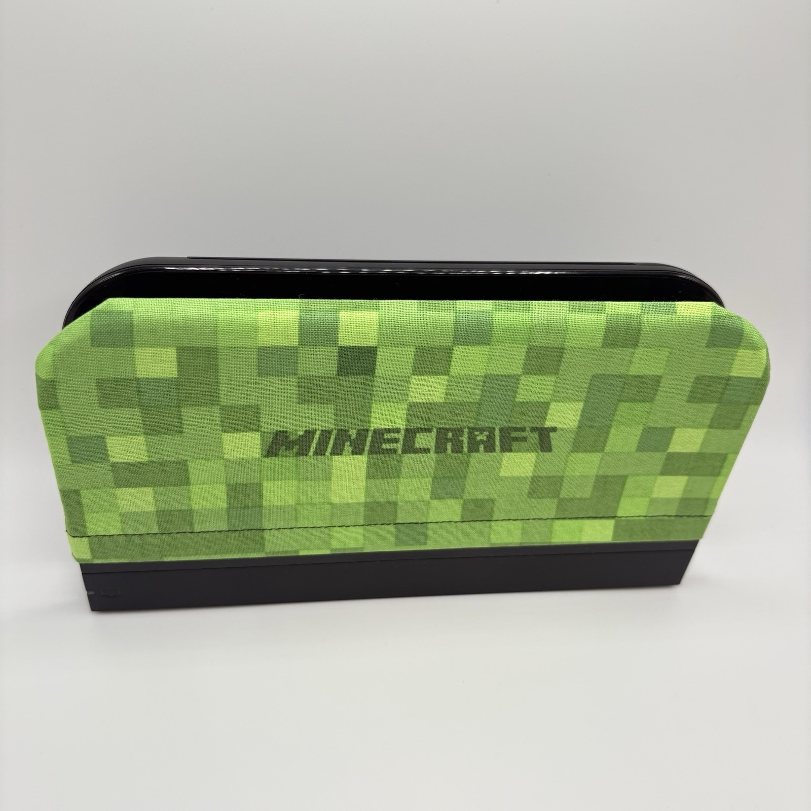 Nintendo Switch 2 Dock Cover Screen Protector Decor Sleeve Minecraft Pixels Logo