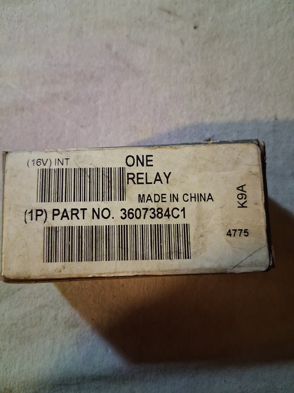 INTERNATIONAL 3607384C1 ENGINE START RELAY NIB
