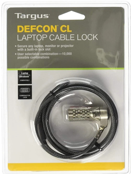 Targus Defcon CL Laptop Cable Lock NEW PA410U1