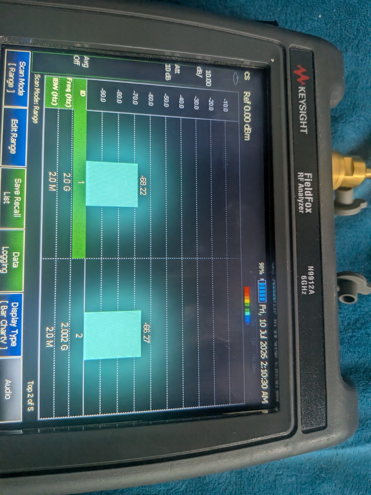 Keysight Agilent Fieldfox N9912A Spectrum Analyzer Generator VNA Meter Cpu2 Cald