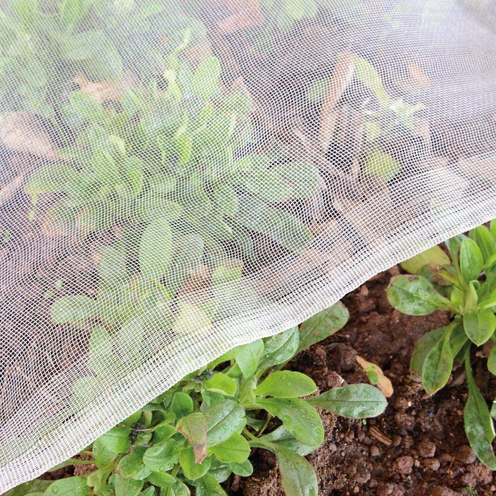 Garden Netting Pest Barrier: 4'x10' Fine Bug Net-4'x10', Silver