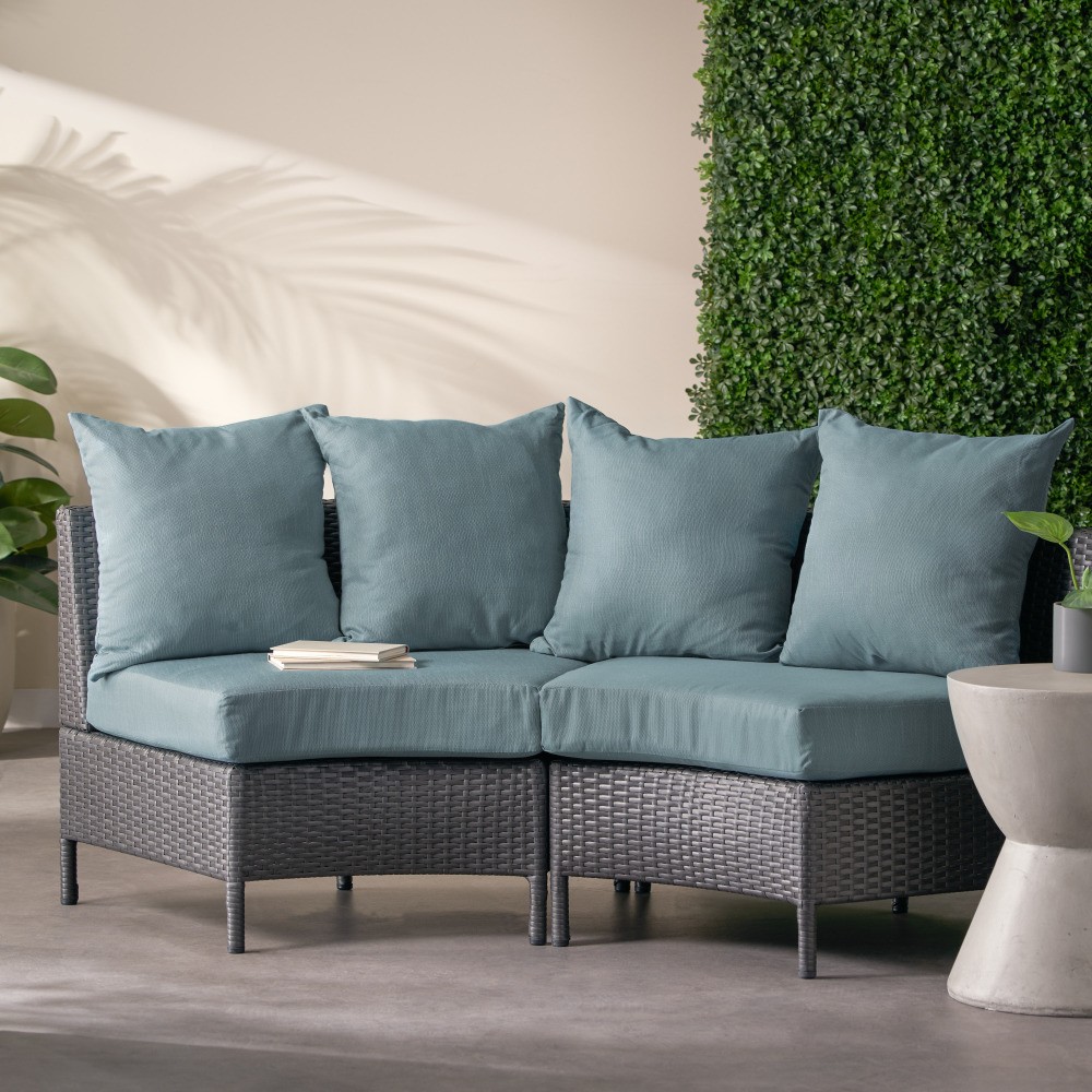 Outdoor Single Sofa Chair, Waterproof Rattan w/ Removable Cushion All Weather