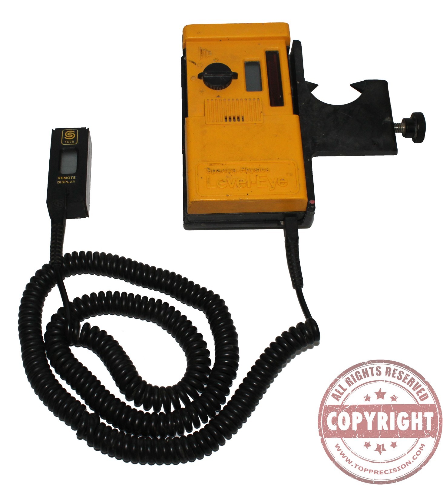 SPECTRA PHYSICS 1077 LASER LEVEL RECEIVER,SENSOR,DETECTOR WITH BRACKET &