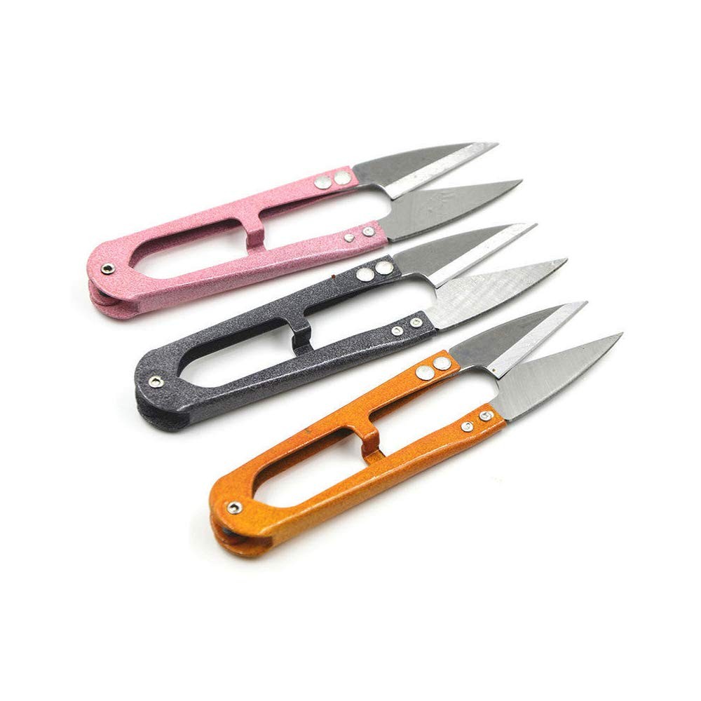 MUUZLL 3 Pack 4.1Inch Bonsai Pruning Scissors, Bud And Leaves Trimmer Orange