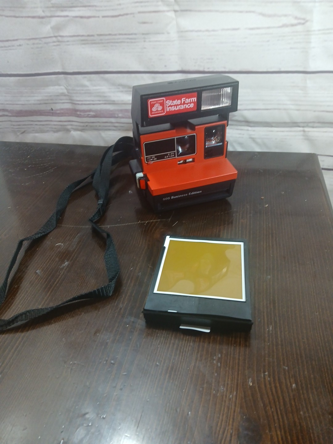 Vintage Polaroid 600 Business Black & Red Instant Camera State Farm W/some Film