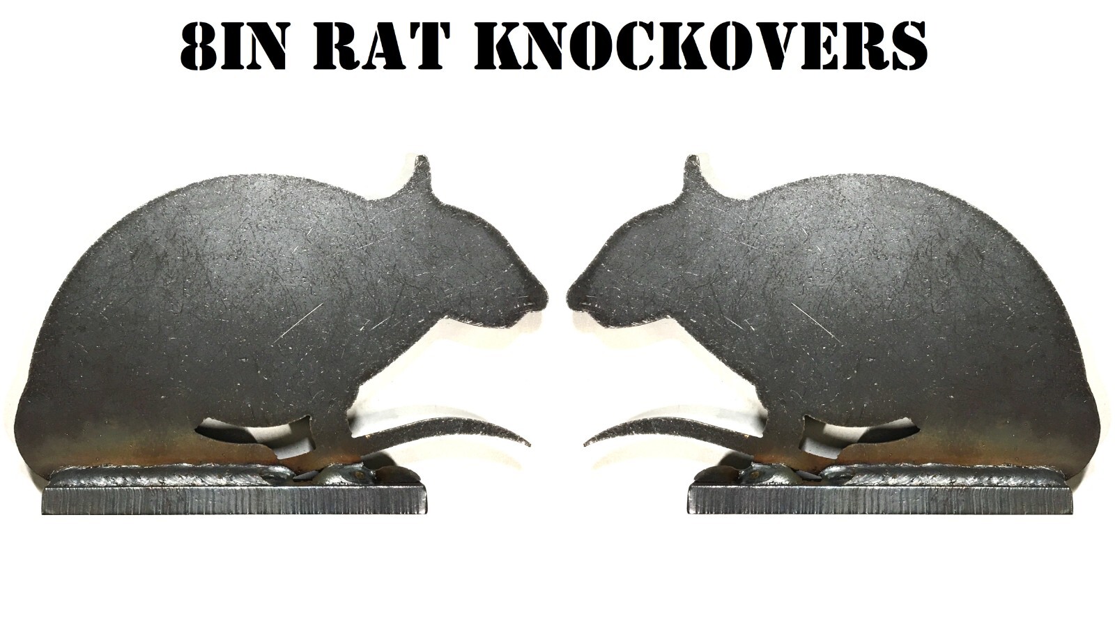 Steel Shooting Targets Rat Silhouette Knockovers .22LR Pistol/Rifle Plates