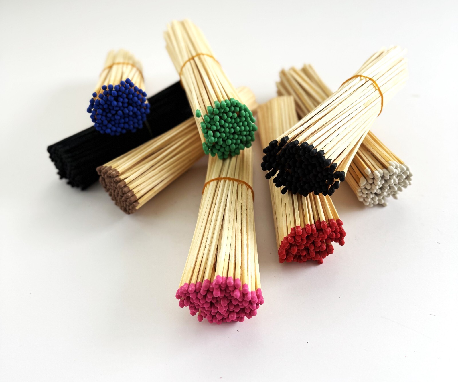 Blue Fireplace matches 8" Bundle of 100, Bulk, Match Refill, 8 Different Colors