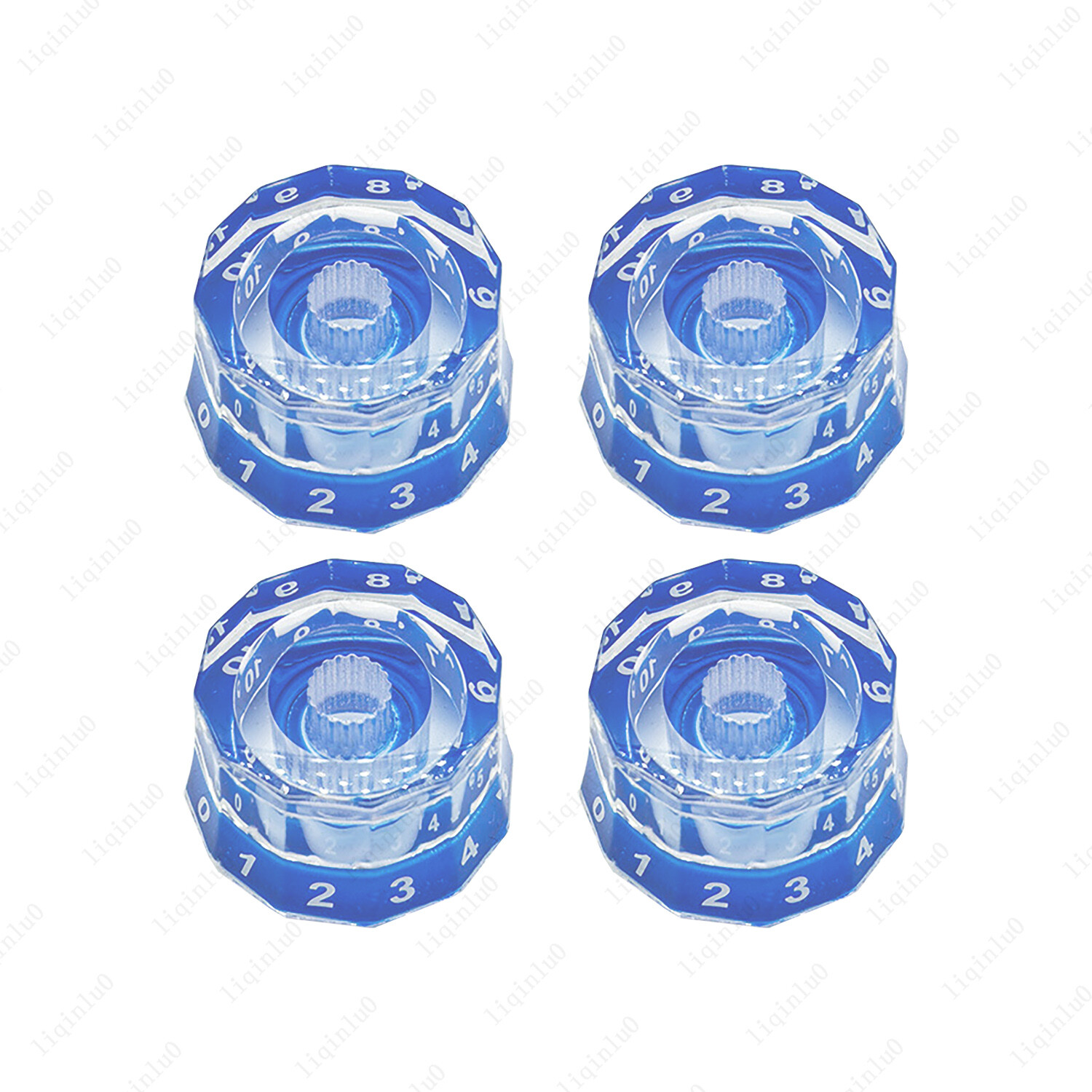 4x Guitar Knob Clear Dodecagon Speed Control Volume Tone Knobs for Les Paul